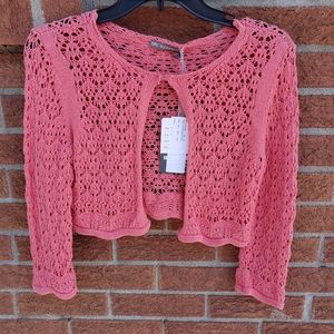 Crochet crop button top